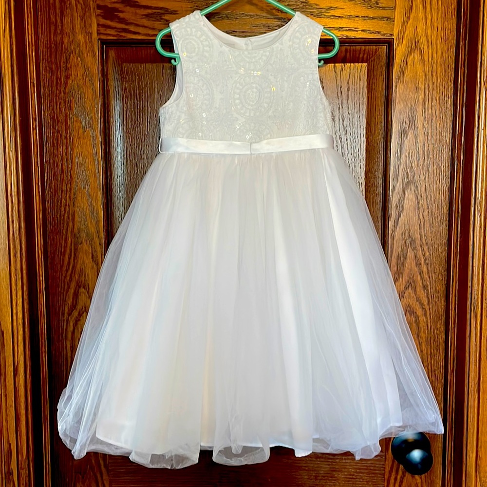 Pippa & Julie Flower Girl Dress White